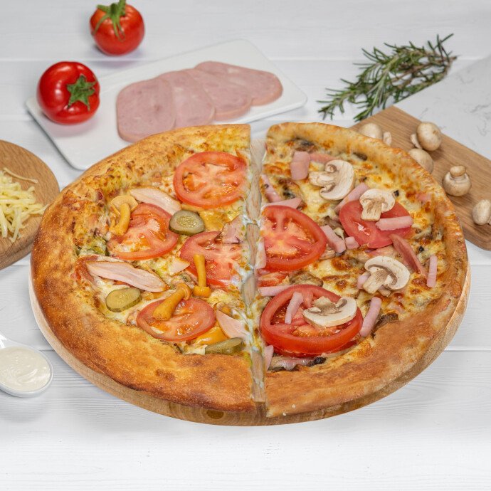 Микс № 3 Ветчина с грибами/Чикен барбекю