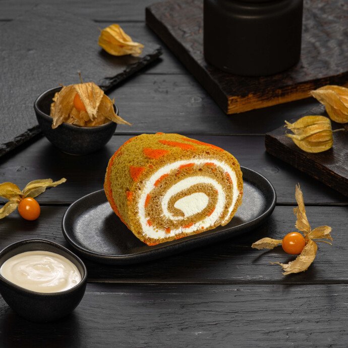 Пирожное «Рулет морковный»