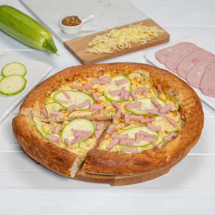 Ветчина и цукини с горчичным соусом