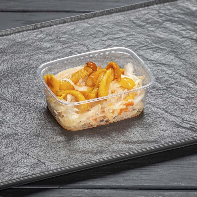 Закуска из маринованной капусты с опятами